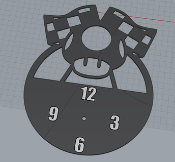 mario kart reloj 3d print model - Mito3D