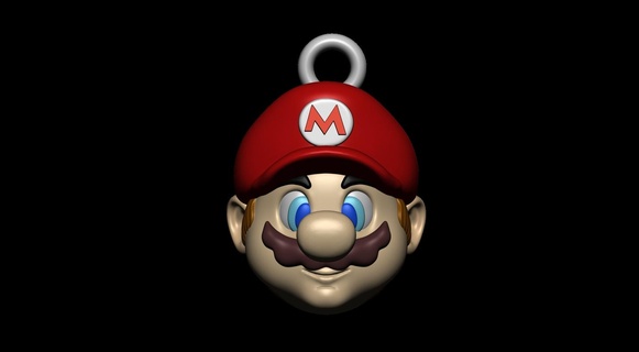 Mario anahtarlık anahtar Zincir 3d print model - Mito3D