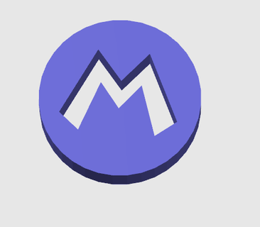 mario logo 3d print model - Mito3D
