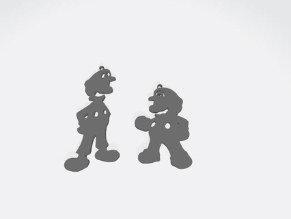Mario luigi colgantes 3d print model - Mito3D