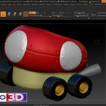 champignons mario kart jeu mariokart de nintendo voiture 3d print model - Mito3D