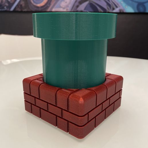 mario tubo plantador aki3dca Nintendo jardim plantar Panela recipiente 3D print model - Mito3D