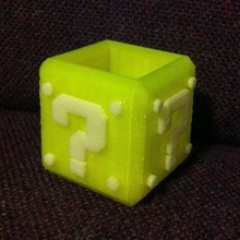 mario blocco di domande colpo vetro casa i contenitori gioco 3d print model - Mito3D