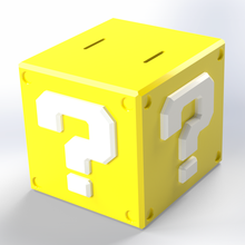 mario question box coinbox gold 3d print model - Mito3D