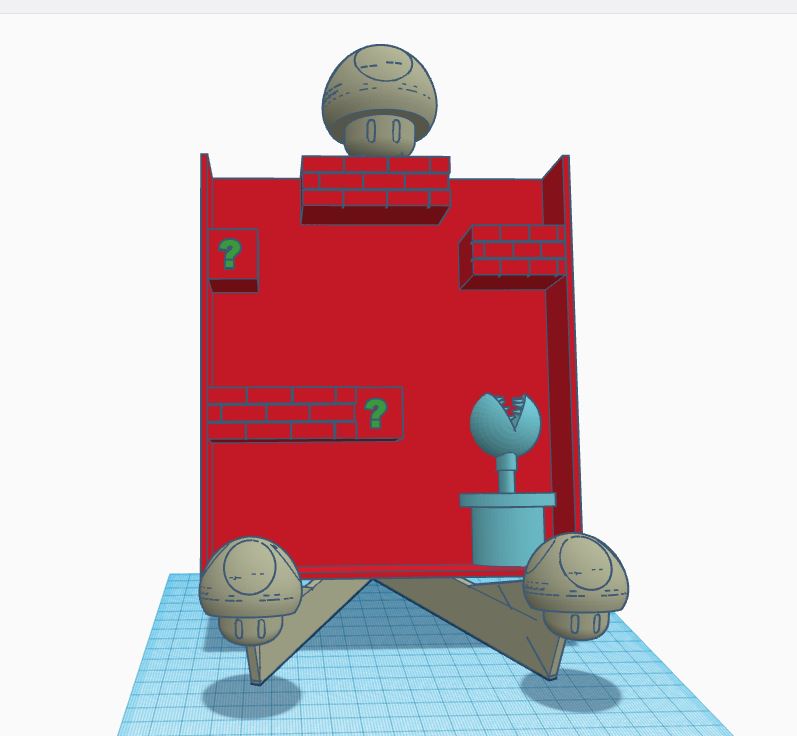 mario scene 3D print model - Mito3D