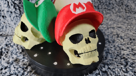 mario skull bundle Art super luigi brothers game toy fun toadstool 3d print model - Mito3D