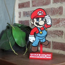 mario stand decoration plate home super nda video games game bros nintendo deco decorations 3d print model - Mito3D