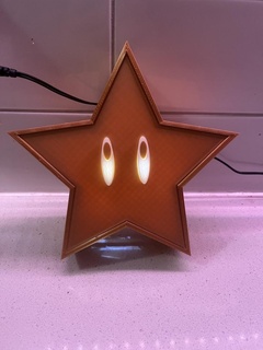 mario étoile LED boîte double Couleur panneaux logos 3d print model - Mito3D