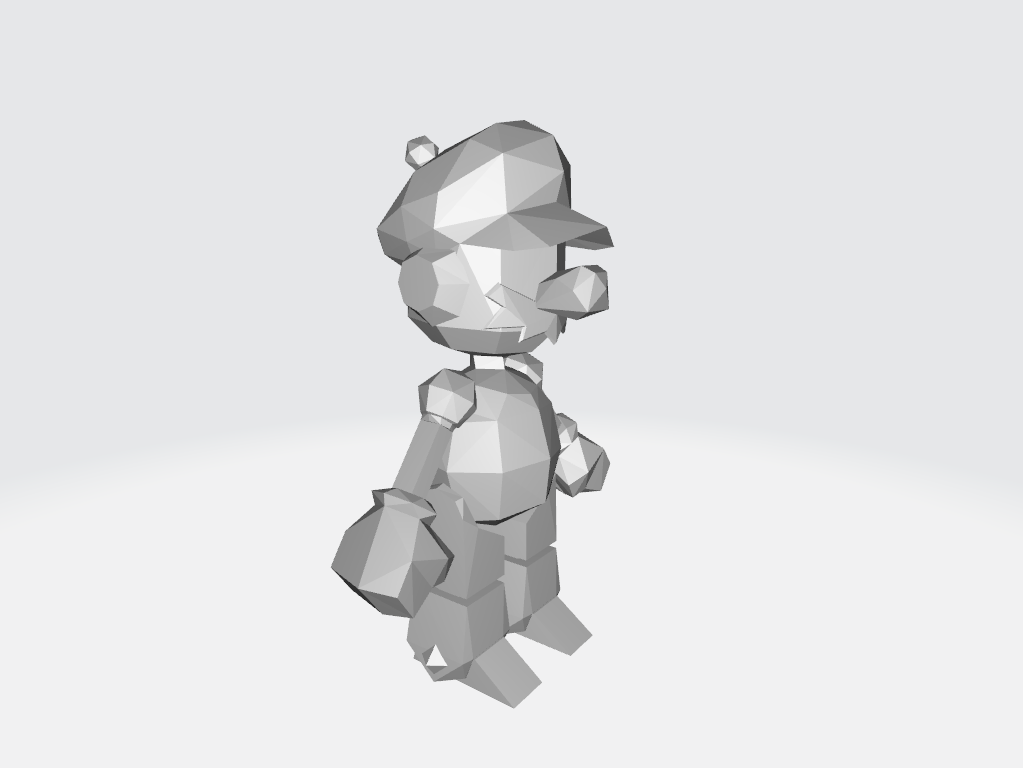 mario súper mario hermanos lowpoly robot juego Mario Bros mario súper hermanos luigi Bowser yoshi kart cambiar interruptor trofeo melocotón sapo Waluigi wario Burro Kong nintendo 3D print model - Mito3D