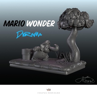 Mario Wunder Diorama 3d print model - Mito3D