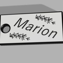 marion key ring 3d print model - Mito3D