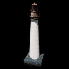 denizcilik deniz feneri mimari kule tabela aydınlatma kıyı şeridi okyanus denizci ışık 3d print model - Mito3D