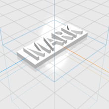 marchio lettere maschio 3d regalo 3d print model - Mito3D