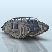 marca masculino ww1 tanque uk parafuso açao chamas guerra 3d print model - Mito3D