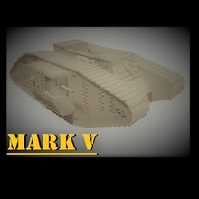 mark male tank - 1 48 72 scale war model armable 3d print model - Mito3D