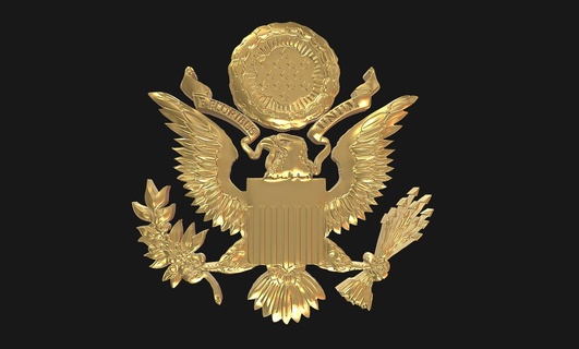 marca us exército militares logotipo distintivo EUA Exército americano 75thranger soldado insígnia joalheria 3d print model - Mito3D