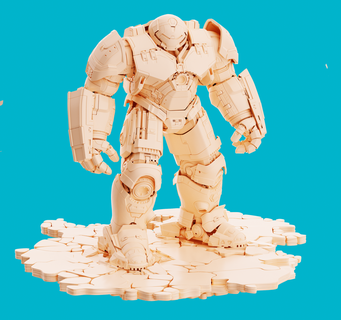 marchio xliv ferro uomo armatura arte Bruce banner cacchio 3d hulkbuster concetto 3d print model - Mito3D
