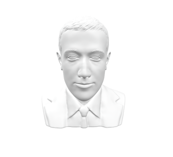 marchio zuckerberg anima mano mani anatomia markzuckerberg Facebook sociale metà corpo scolpire scultura scansione zbrush 3d print model - Mito3D