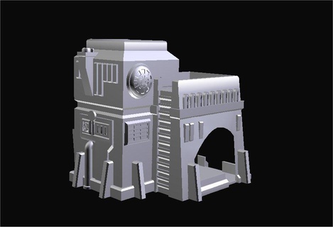 marché magasins étoile guerres horus hérésie stonetemplestudios terrain bâtiments 28mm 3d print model - Mito3D