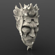 marley buste de face l'art 3d print model - Mito3D
