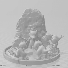 marowak diorama Spiel pokemon - Spielzeug combattimento modello Kampf zubat ei tyrunt 3d print model - Mito3D