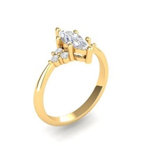 Marquise Ring Schmuck klassisch stl Diamant 3d print model - Mito3D