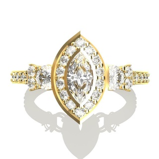 Marquise bague bijoux bijoux anneaux pierres diamants gemmes luxe mode conception 3d impresion3d 3d print model - Mito3D