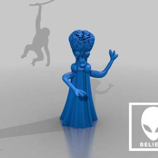 mars attacks alien-Kreatur ad Kunst Skulpturen 3D print model - Mito3D