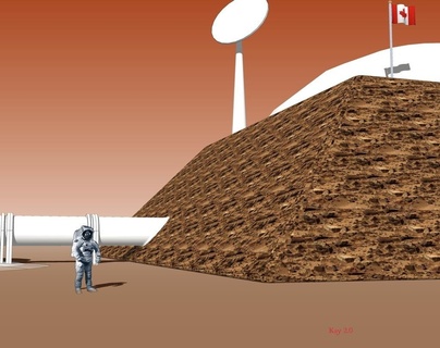 Marte complejo regolito construcción 3d print model - Mito3D