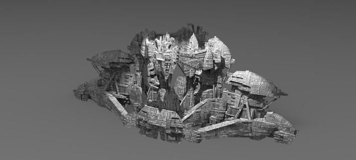 Mars Bergbau Turm 2 dunkel Architektur Gebäude Stadt Strukturen futuristisch Außen Militär Konstrukteur sci fi architektonisch Krieg Sterne Cyberpunk scifi Kit Fantasie mittelalterlich uralt 3d print model - Mito3D
