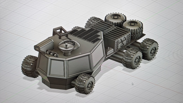 marte rover marian veicolo nemesi luna fantasia confinamento marziano guerra gioco gettone martello oldhammer tavola giochi 3d print model - Mito3D
