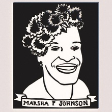 marsha p johnson art image table la fierté le féminisme 3d print model - Mito3D