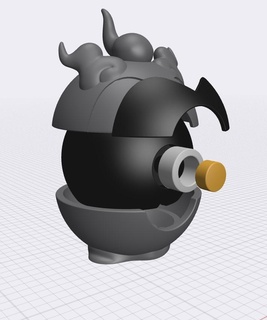 marshadow pokeball Art pokemon ball ornament fanart 3d print model - Mito3D