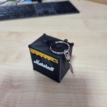 marshall amplification inspired keyring holds actual bluetooth speaker 3d print model - Mito3D