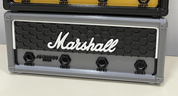 marshall jcm2555 argento giubileo amp testa portachiavi parafango arancia mesa randall diesel kemper elica frattale chitarra elettrico roccia metallo pesante 3d print model - Mito3D