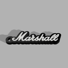marshall keychain key ring mashall guitar 3d print model - Mito3D