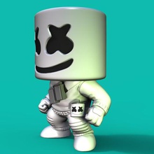 marshmello fortnite game videogame video funko collectible Marshmello Fortnite 3d print model - Mito3D