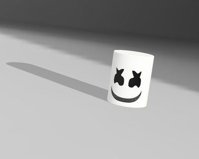 Marshmello Maske 3d print model - Mito3D