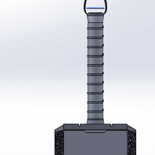 martillo thor llavero vari chiave a catena il martello la marvel 3D print model - Mito3D