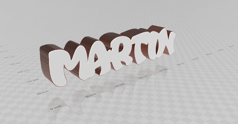 martin lampada casa first name lettera luce scatola 3d print model - Mito3D