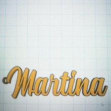 martina key ring art keychain 3d print model - Mito3D
