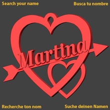Martina cœur Cupidon l'amour amour Saint Valentin jch saint valentin amoureux in journée 3d print model - Mito3D