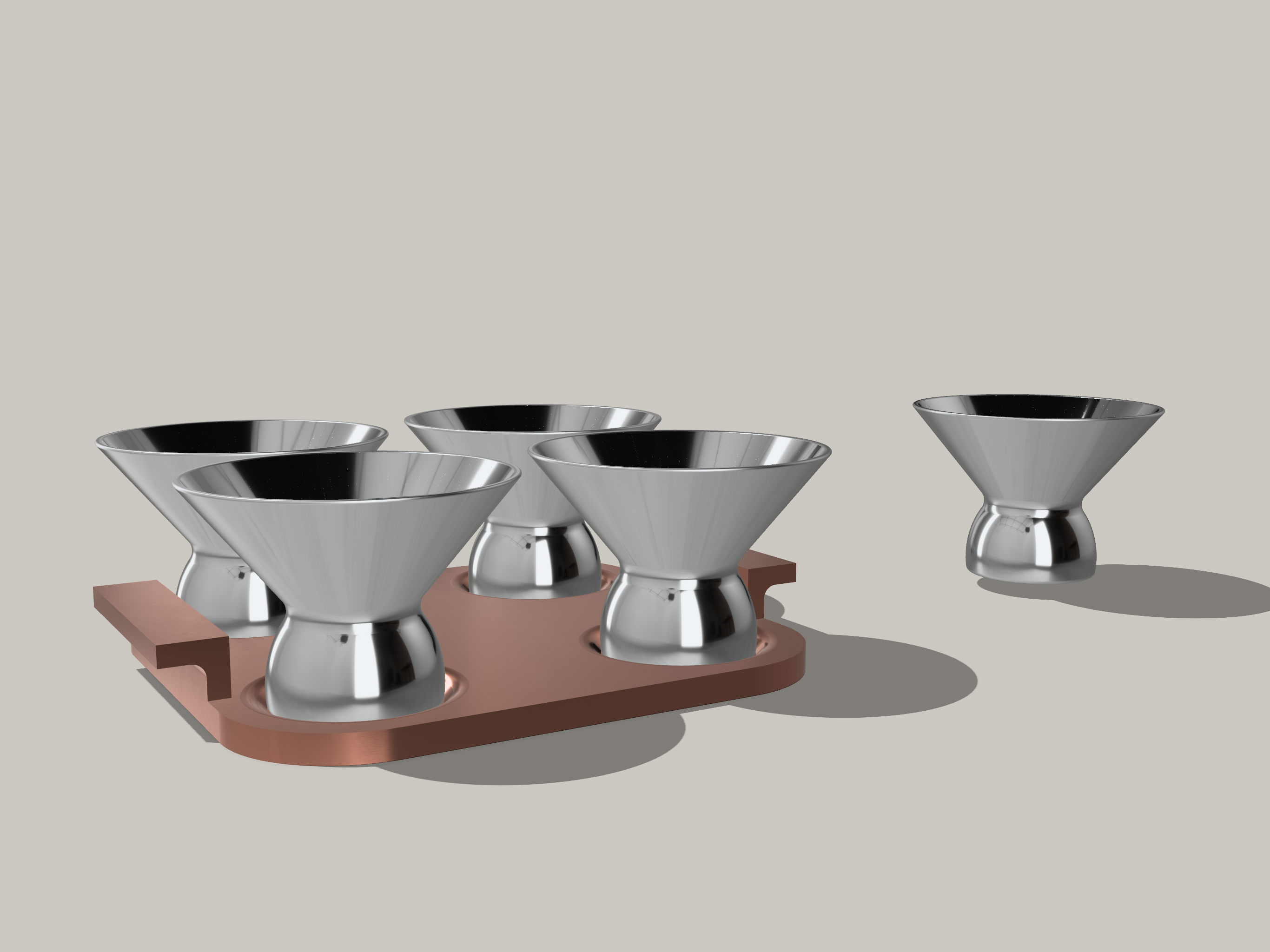 Martini Portion Teller Glas Getränk 3D print model - Mito3D