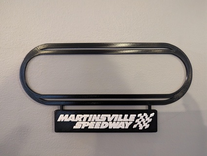 Martinsville Izlemek harita duvar Sanat tabela Nascar yarış pisti anahat arabalar dekor 3d print model - Mito3D