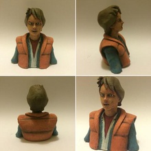 marty mcfly game character bust 3d print model - Mito3D