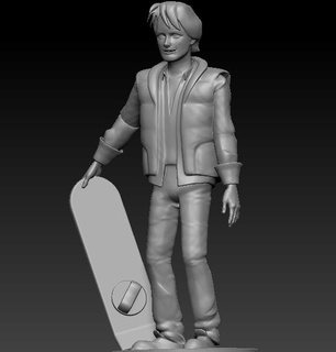 marty mcfly Art back to the future retro 1985 80's movie character figure 3d print model - Mito3D