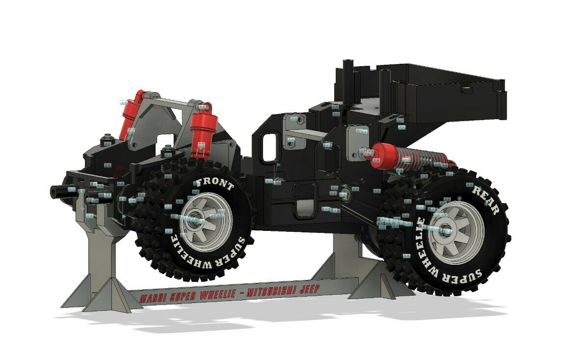 marui super wheelie big bear chasis parts superwheelie bigbear landcruiser cj-7goldeneagle 3D print model - Mito3D