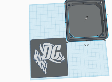 marvel&dc dual color led sign panel marvel dc vs ldc 3d print model - Mito3D