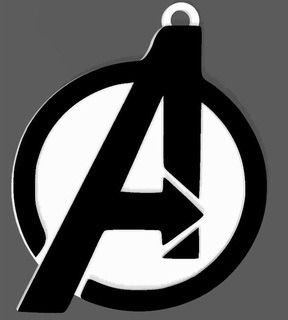 marvel avengers logo key chain keychain rings comics superheores 3d print model - Mito3D