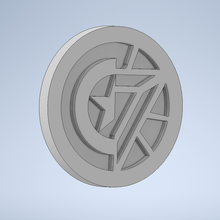 marvel civil war truce token captain america iron man coin logo 3d print model - Mito3D